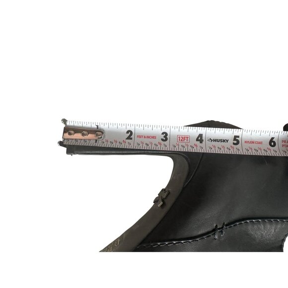 SCHUMACHER Black Leather Booties Heels Size 37.5 - Picture 8 of 12